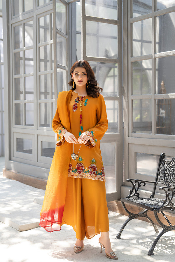 Mustard Rawsilk Suit